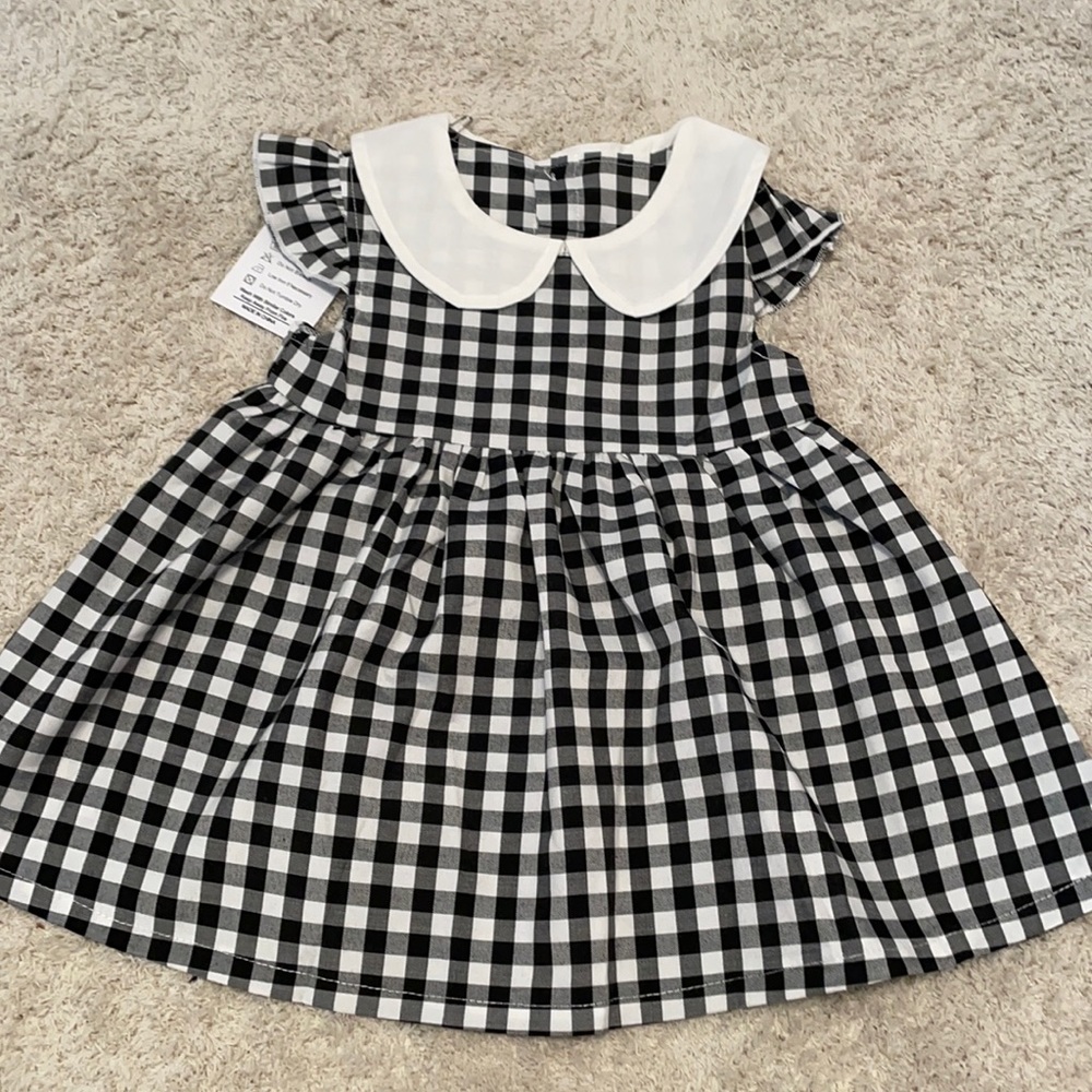 NWT black and white plaid dress